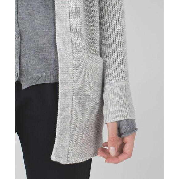 Lululemon Cardigan Vestigan Heathered Medium Grey / Heathered Angel Wing - Picture 4 of 11